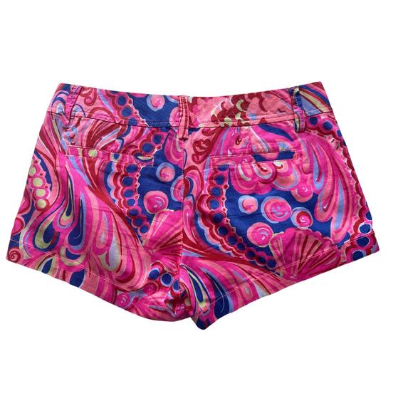 Lily Pulitzer The Walsh Short Cotton in Pink/ Blue Print Size 4 - Picture 2 of 6